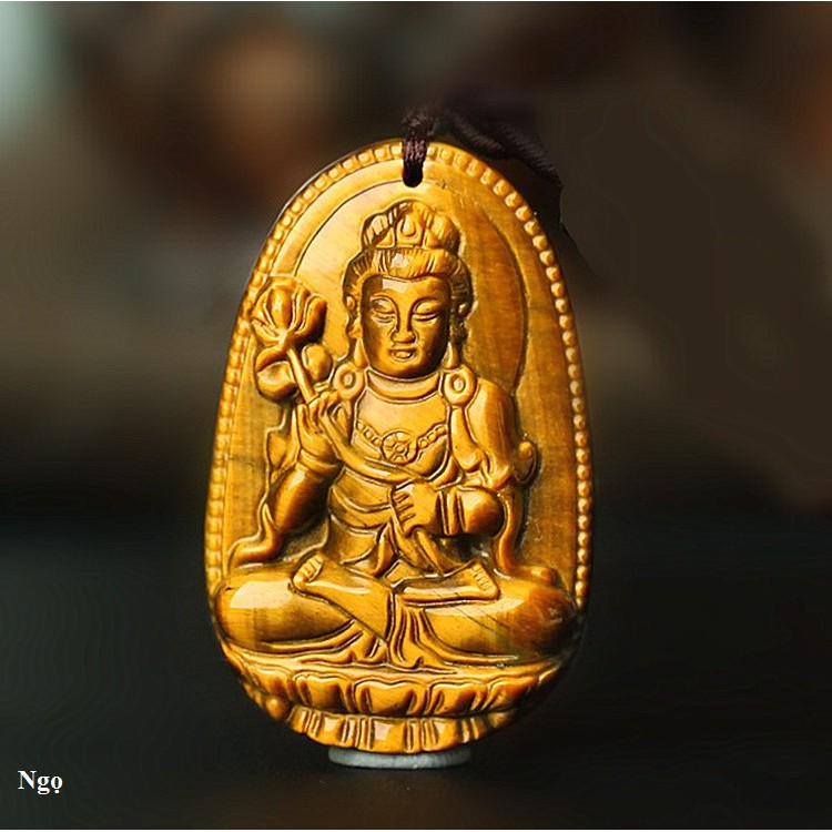 Phật Bản Mệnh Đại Thế Chi Hộ Mệnh Tuổi Ngọ Đá Mắt Hổ Vàng Nâu