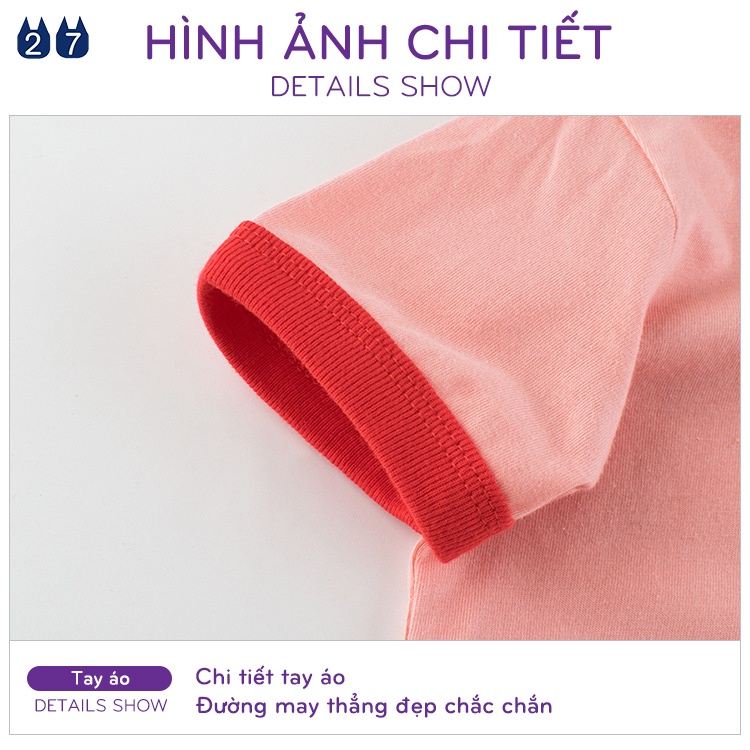 Áo thun cho bé 27HOME họa tiết hình thú đáng yêu chất cotton mềm mịn