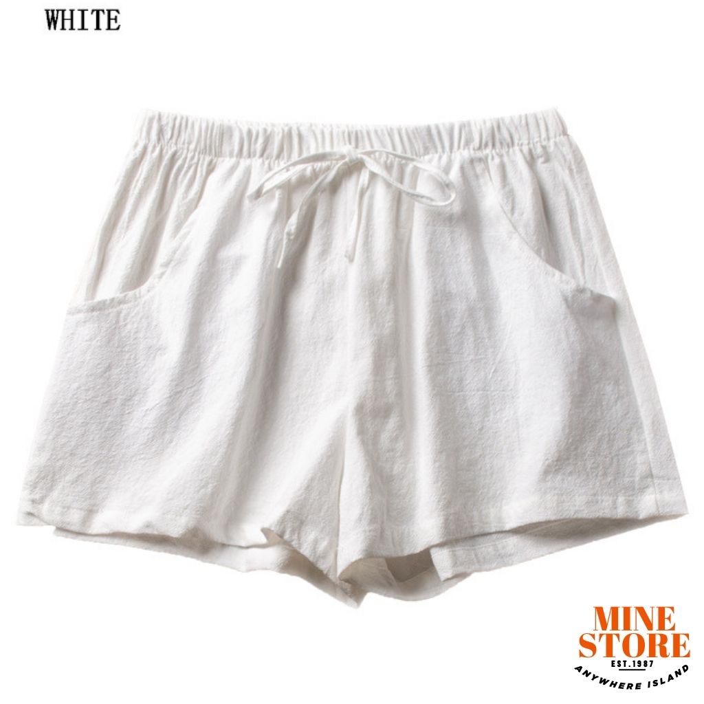 Quần short nữ quần đũi cạp chun chất vải mềm mát nhẹ nhàng cho Mùa hè thoải mái vận động Mine_store PS133