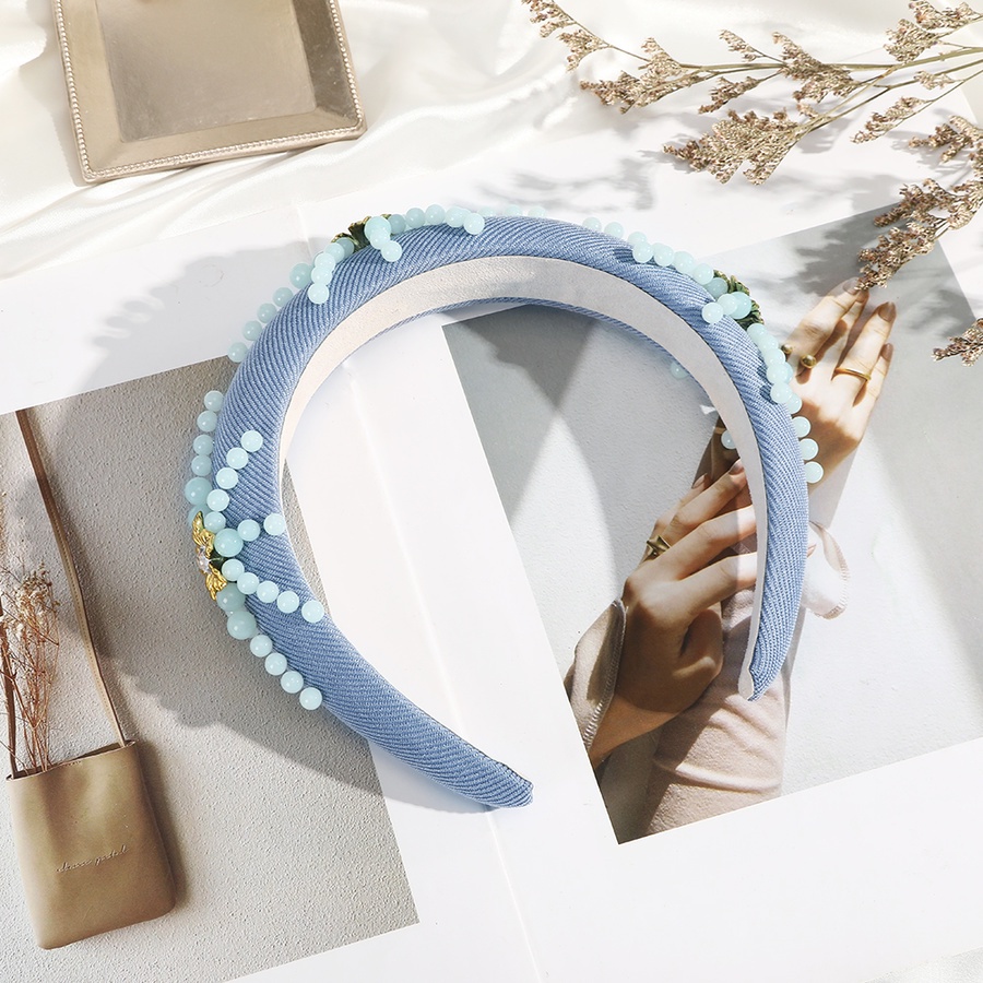 Băng đô cài tóc đính hạt ngọc trai giả phong cách Hàn Quốc cho nữ