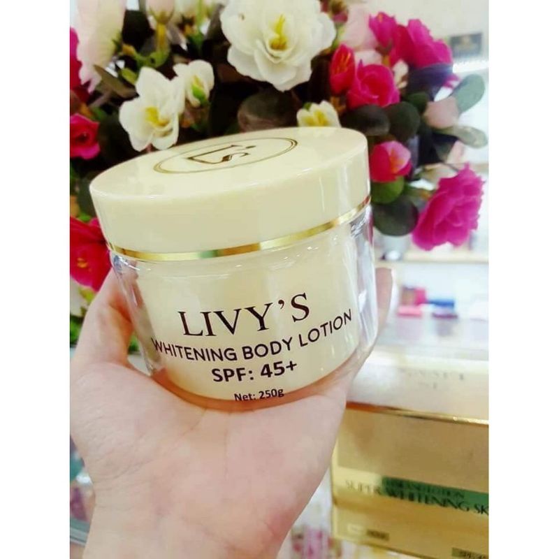 Kem Body Livy's vàng Thái Lan, Kem Dưỡng Trắng Da Toàn Thân 250g