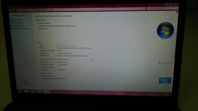 Máy laptop nec core i5 2520