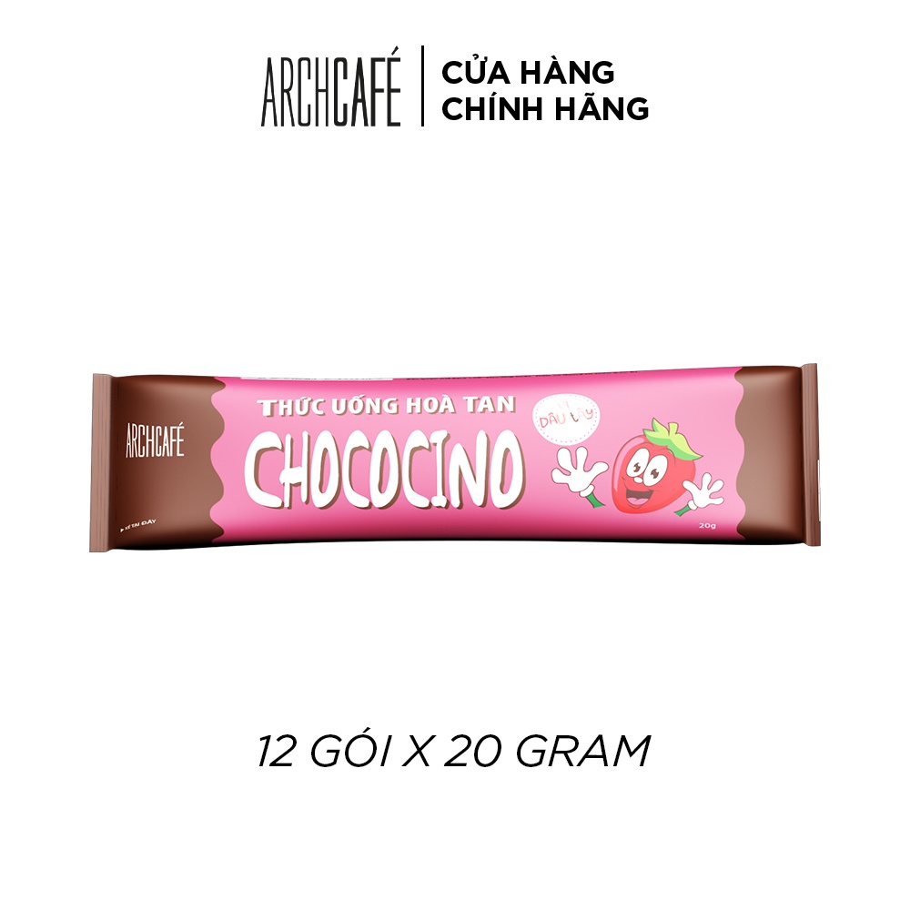 Chocolate dâu - choco cacao hoà tan archcafé chococino hộp 12 gói x 20g - ảnh sản phẩm 3