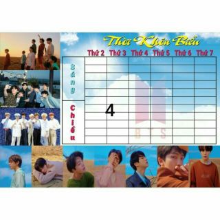 [MUA 1 TẶNG 1] Thời khóa biểu BTS