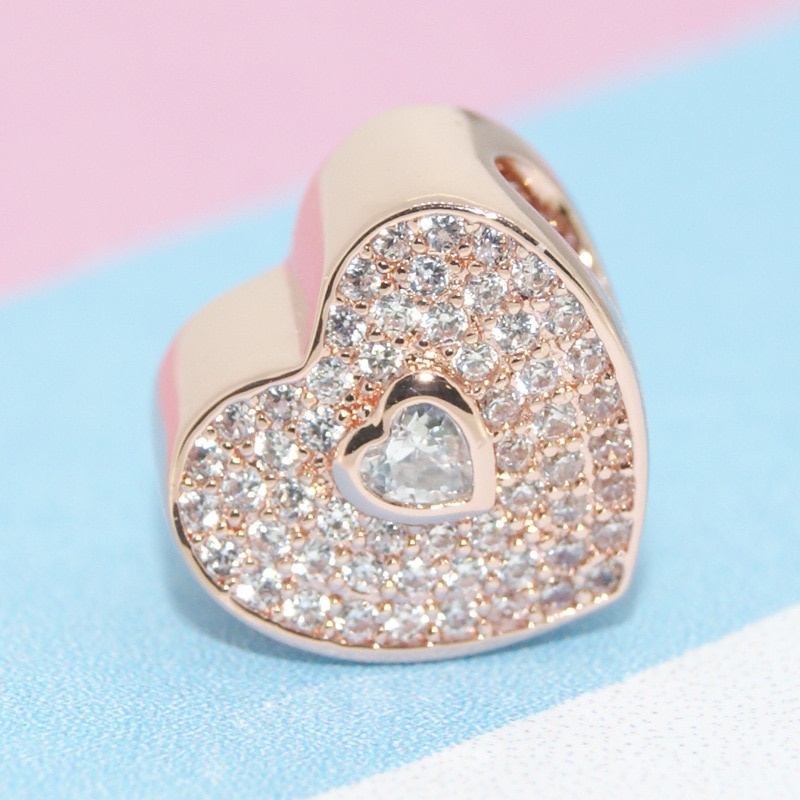 PANDORA Charms Hạt Charm Mạ Bạc 925 Làm Trang Sức Thủ Công DIY Chính Hãng