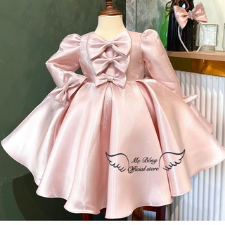 váy công chua nơ ngưc dài tay cao cấp - Đầm công chúa - Thời trang cho bé - Váy thiết kế -Mẹ BốngPrincess dress
