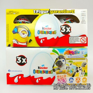 [T1/2021] Socola Trứng Kinder hộp 3 quả