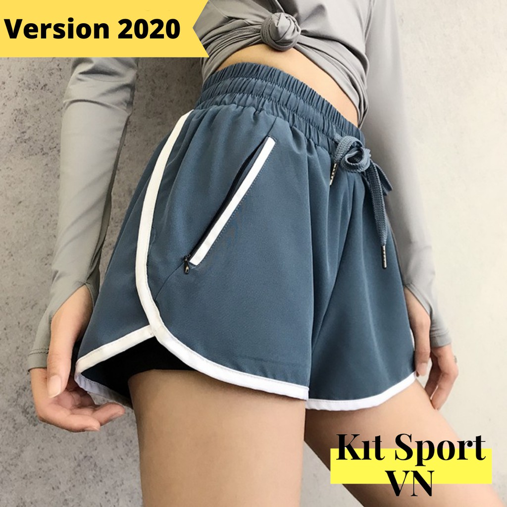 Quần ngắn Short ngắn đùi thể thao nữ Glowy (Đồ Tập Gym, Yoga) (Không Áo) - Cửa Hàng Kit Sport Việt Nam
