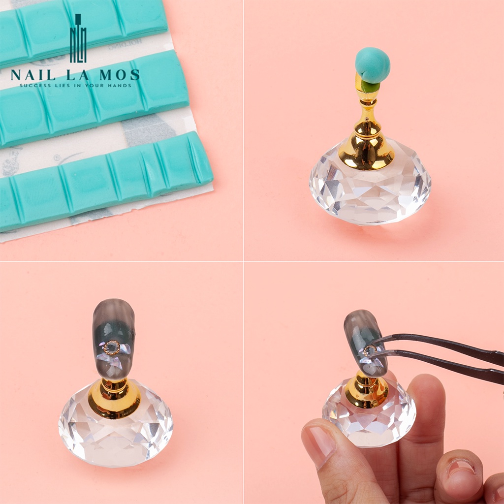 Đế gắn móng mẫu tập vẽ nail - Đế kim cương có nam châm