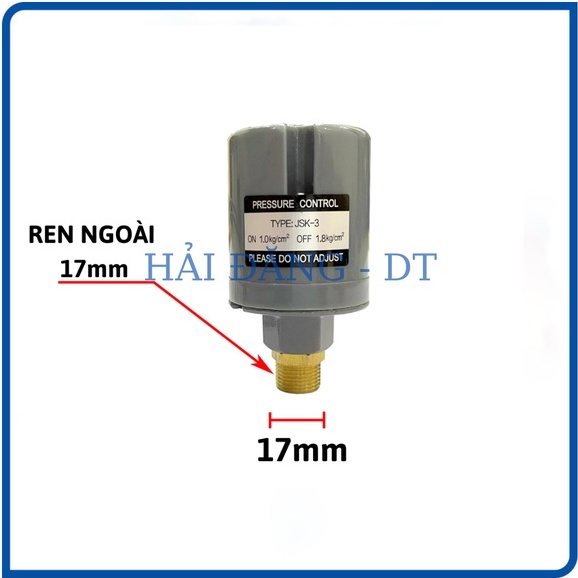 Rơ le máy bơm nước, Rơ le máy bơm tăng áp ren 12mm - 14mm