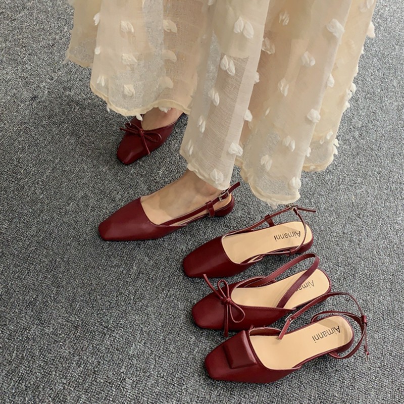 Hàng order - Giày đỏ gót thấp đế tròn với 3 mẫu mũi giày siêu xinh dành cho các nàng bánh bèo