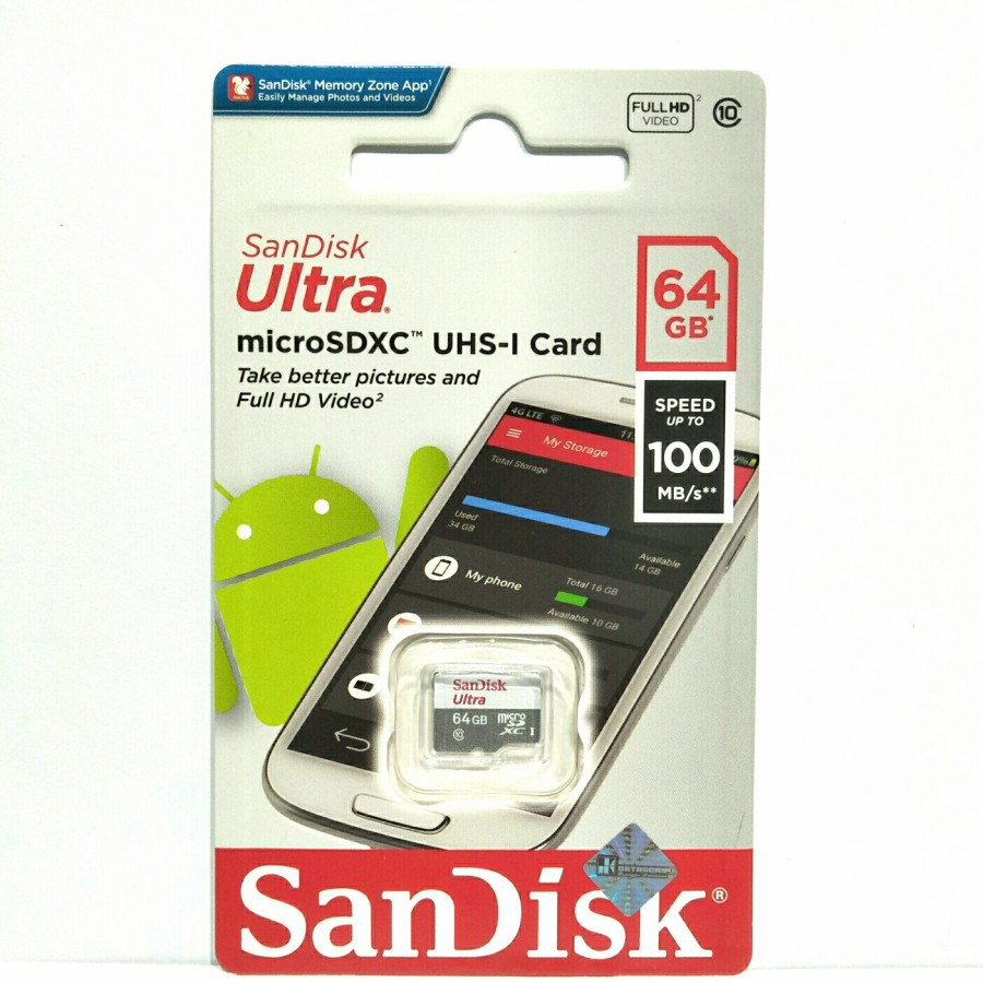 Micro Sd Sandisk Ultra Microsd 64gb 80mb / S Microsdxc Uhs-i Class 10