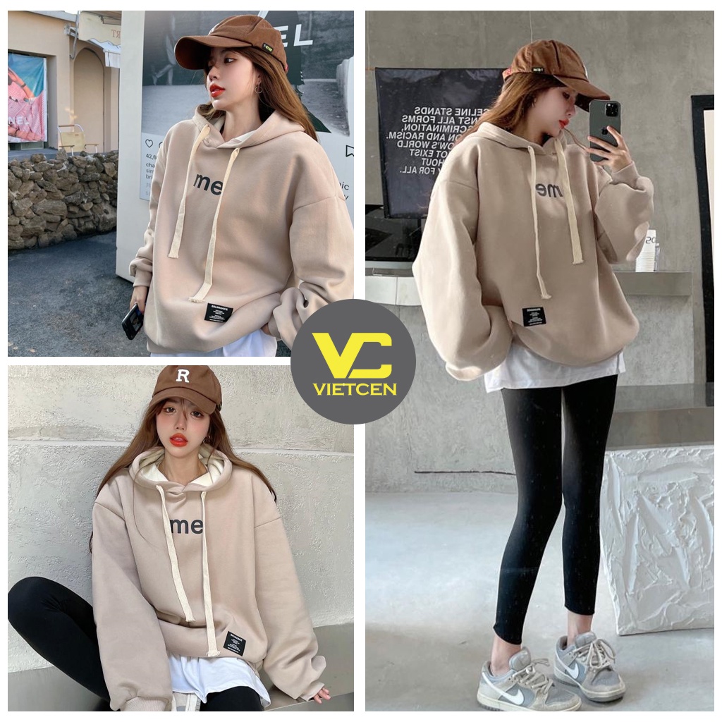 Áo Hoodie Nữ VIETCEN hoodie vintage tay dài áo nỉ form rộng Hàn Quốc ME