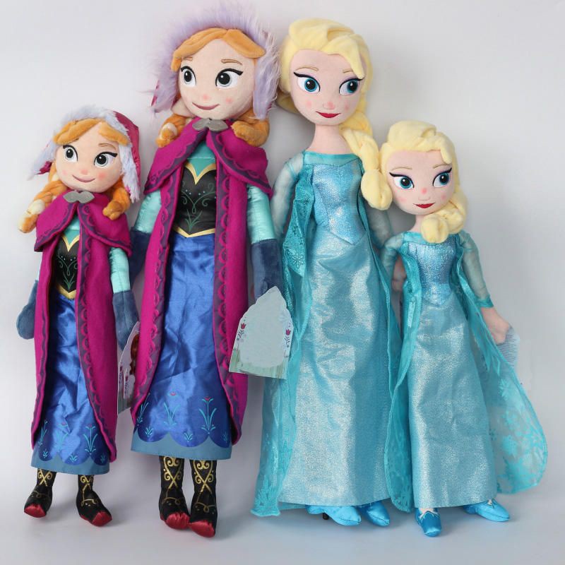 DISNEY Thú Nhồi Bông Hình Nhân Vật Elsa Và Anna Trong Phim Frozen 50cm