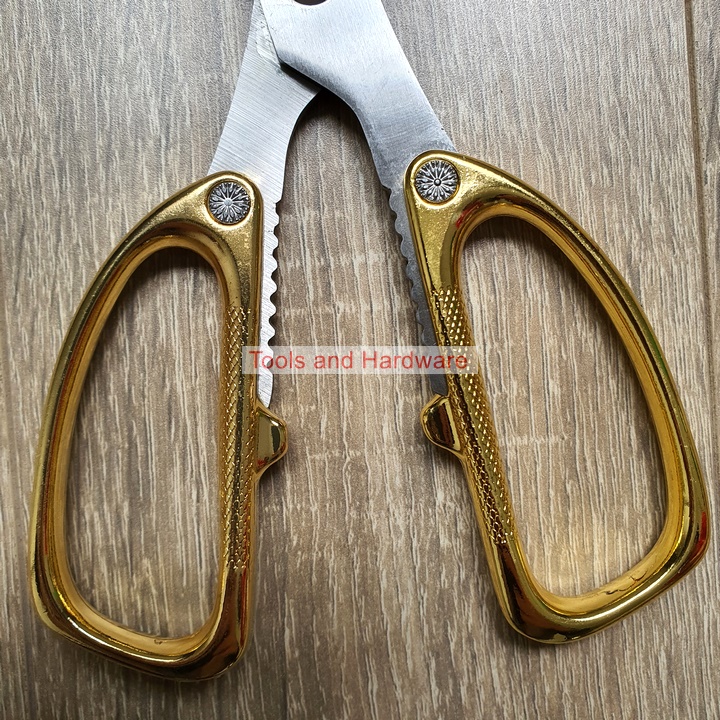[Ảnh thật] [Chính hãng] BỘ ĐÔI KÉO NHÀ BẾP ĐA NĂNG CẮT ĐỒ ĂN HÃNG KAPUSI JAPAN, cán kim loại mạ vàng sang trọng