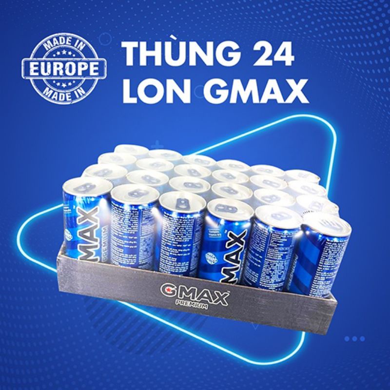 [Thùng 24 lon]Nước tăng lực GMAX 250ml/lon