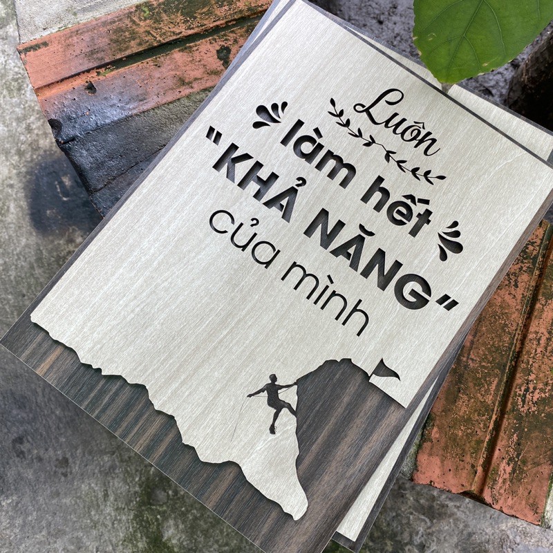 Tranh Động Lực Decor Gỗ cao cấp LEVU063 treo tường