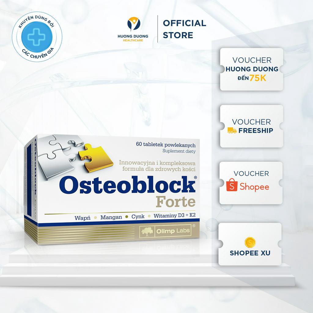 Thực phẩm bảo vệ sức khỏe Osteoblock Forte - Giúp bổ sung Canxi và Vitamin Hộp 60 viên