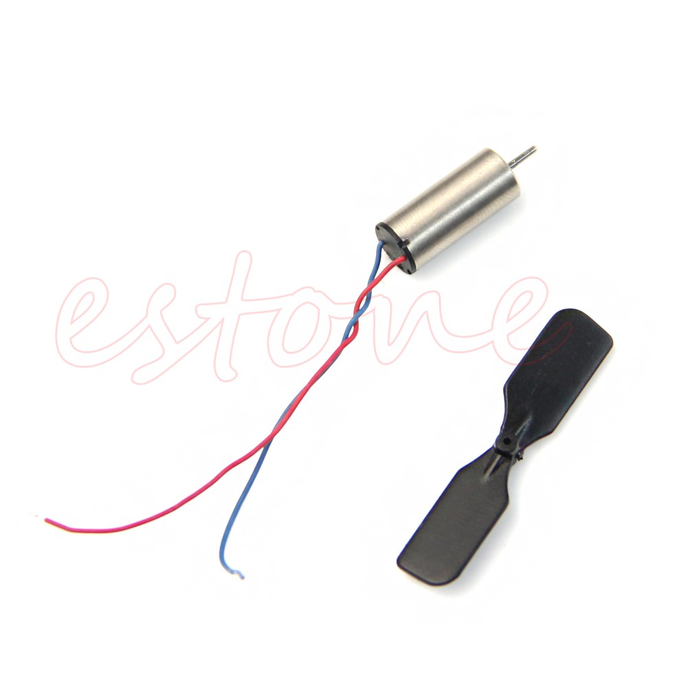 Bộ động cơ không lõi 3.7V 48000RPM kèm cánh quạt cho đồ chơi trực thăng máy bay RC