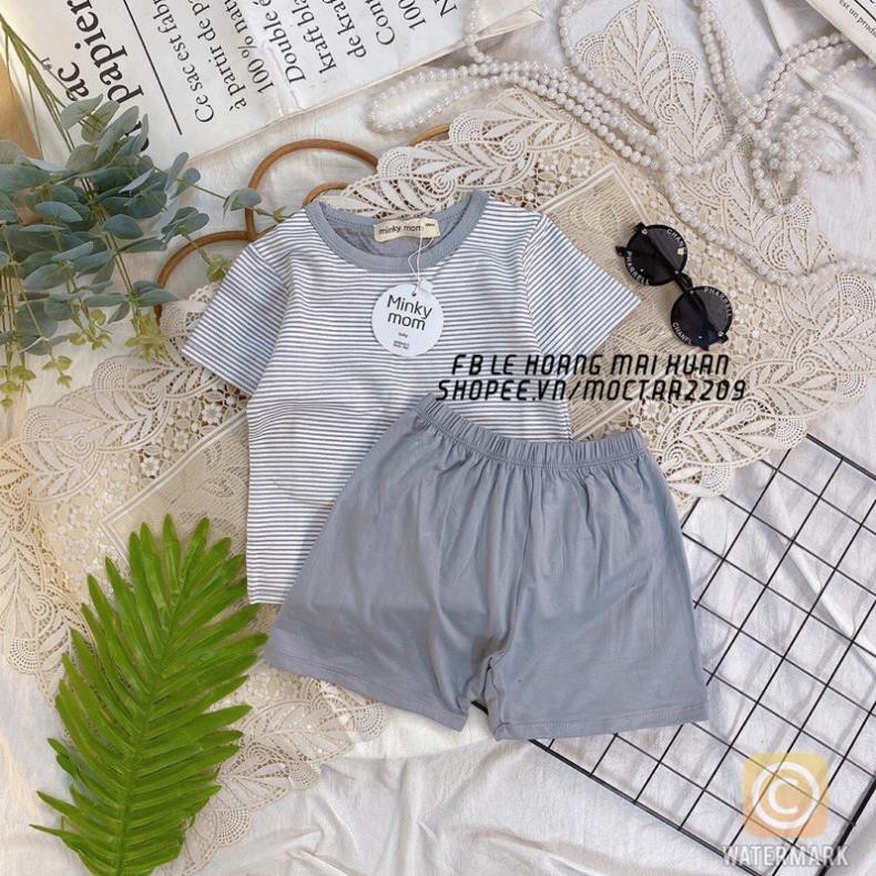 [Hàng Chất - Giá Rẻ] BỘ CỘC TAY CHẤT THUN LẠNH PETTIT ÁO SỌC NGANG CHO BÉ TRAI BÉ GÁI TỪ 3 ĐẾN 18KG (7 MÀU)