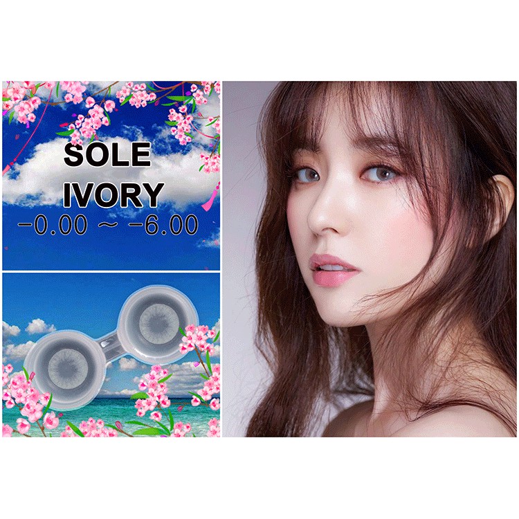 Kinh áp tròng Sole Ivory có độ Hàn Quốc (0.00 ~ 6.00)