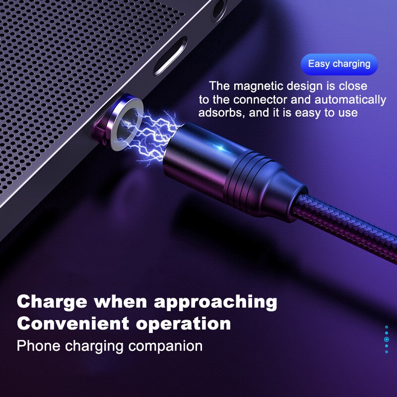 Dây cáp sạc HOCO U76 chính hãng dây nylon bện từ tính cổng micro usb type-c cho