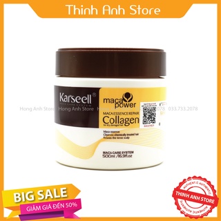 Hấp Ủ Collagen Karseell Maca Phục Hồi Hư Tổn Tóc Hũ 500ML[thinhpipi]