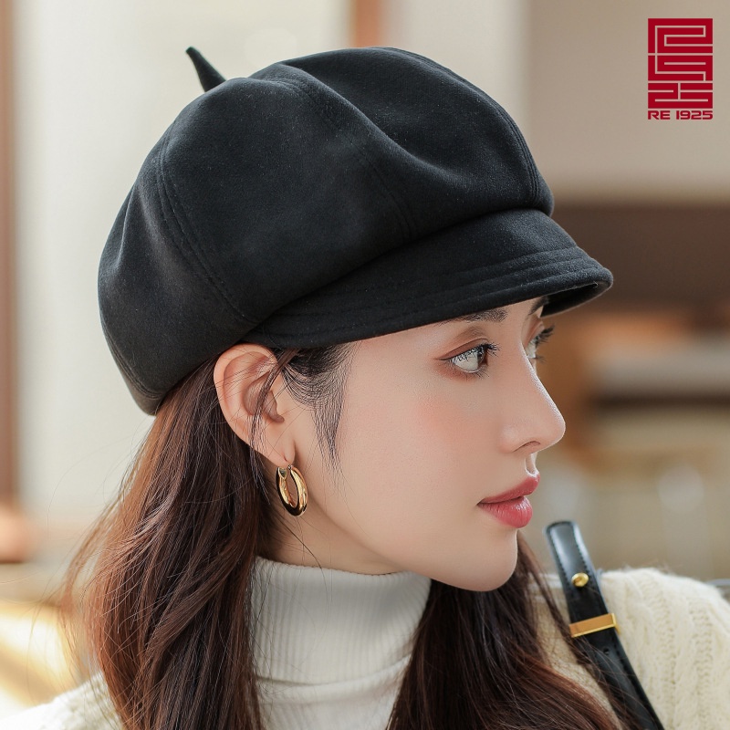 Mũ nồi - nón Beret nữ họa tiết trơn Re1925 Studio BR02