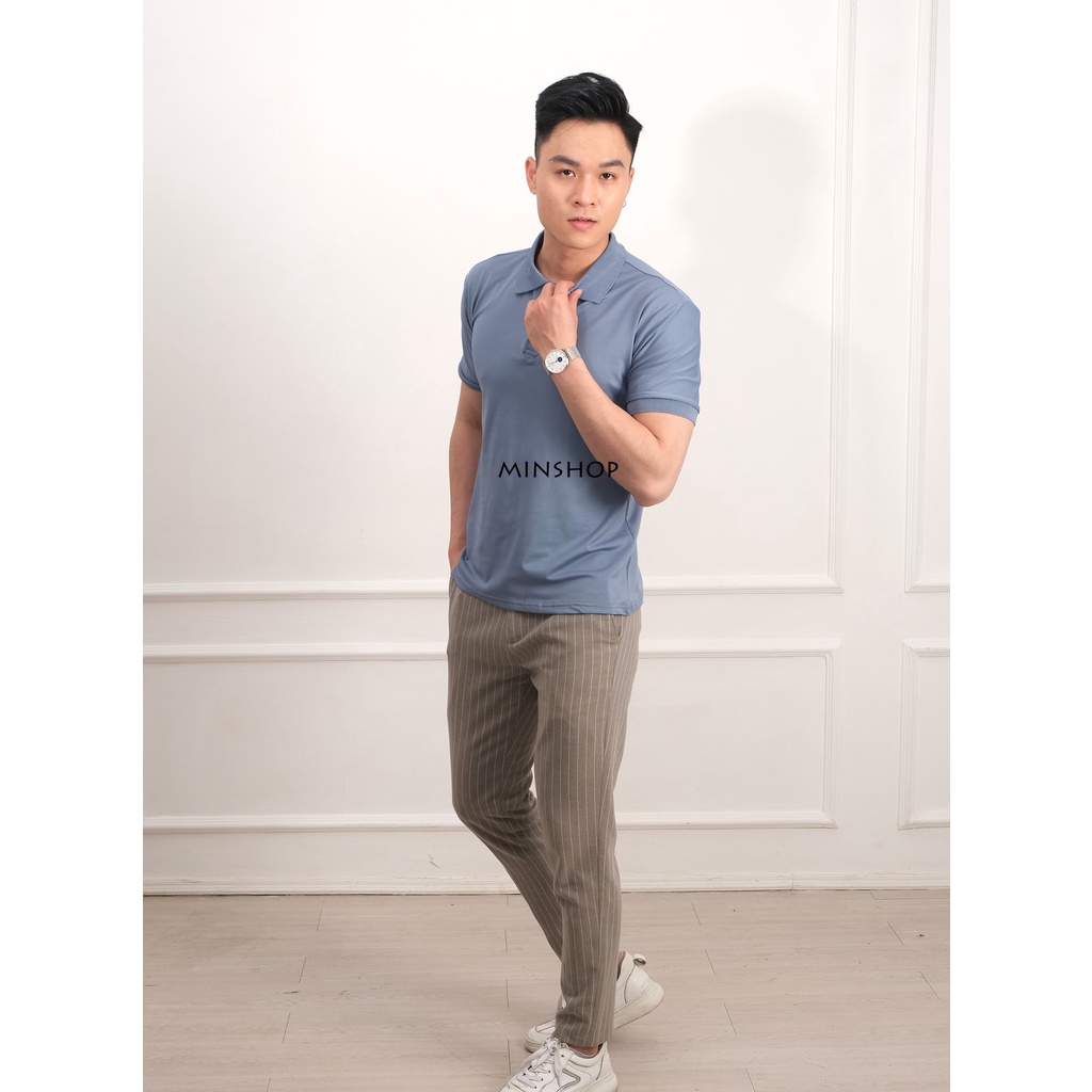 áo POLO nam cổ bẻBASSICChất liệu cá sấu cotton mềm mịn, dầy dặn cao cấp, hoạt động thoải mái, thấm hút mồ hôi