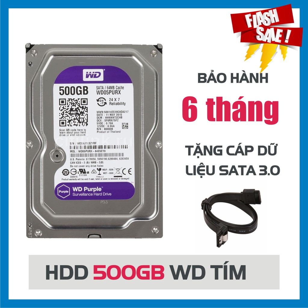 Ổ cứng PC,Camera HDD 250/320/500GB WD - HDD Seagate 250/500GB-Bảo hành 6 tháng