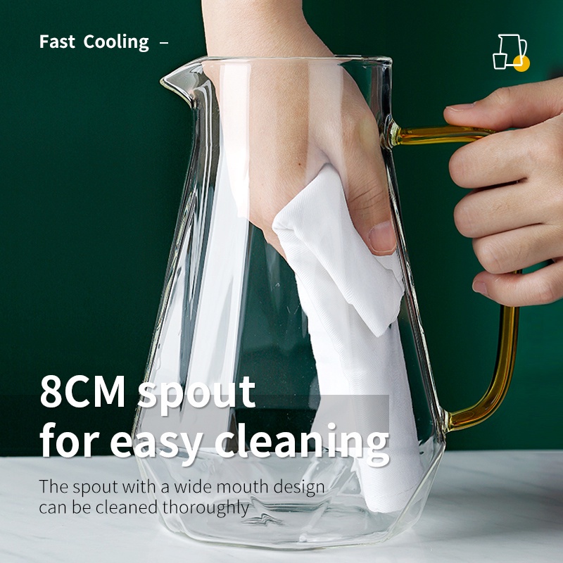 Bình đựng nước ONEISALL bằng thủy tinh có nắp dung tích 1500ml
