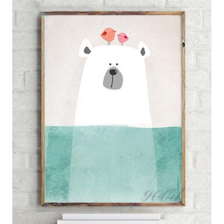 Tranh  treo tường Cartoon cute Polar bear