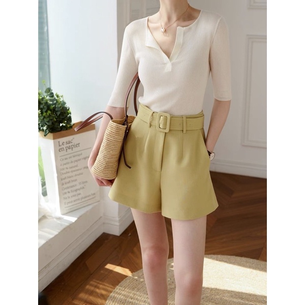 Quần short ve.ro đai bản to vnxk