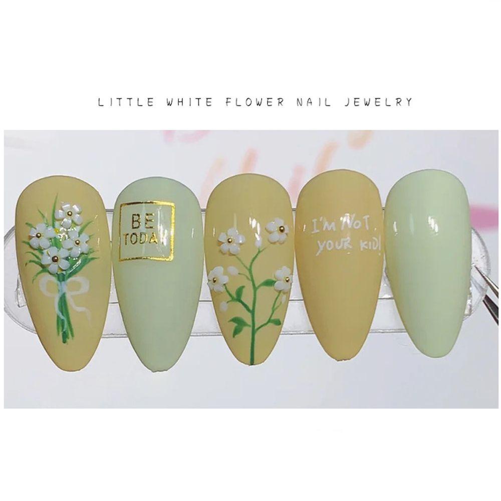 Vật Liệu Trang Trí Móng Tay Nghệ Thuật Màu Trắng Thời Trang DIY