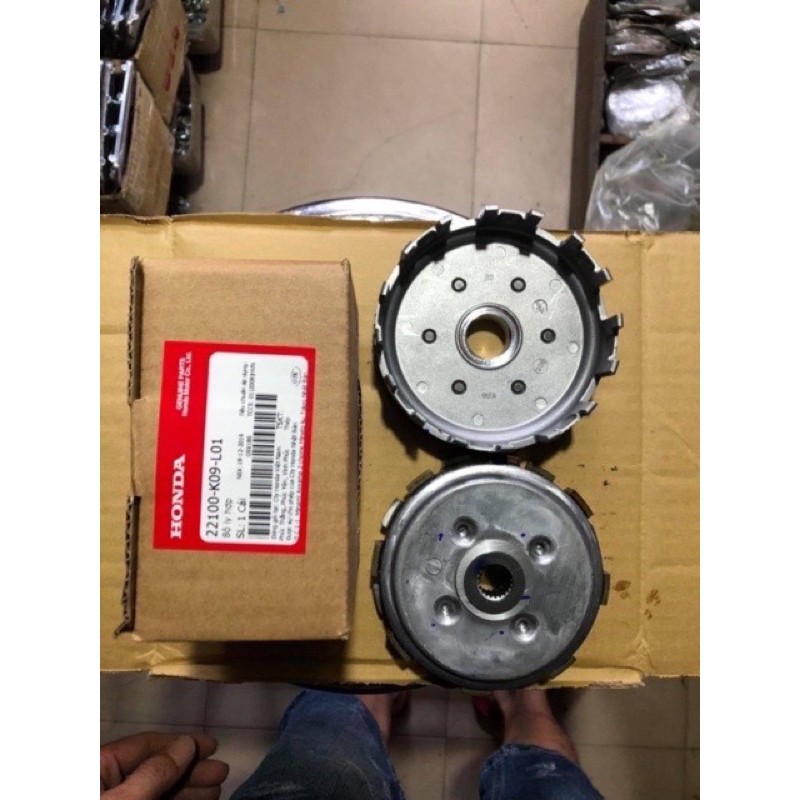 Full bộ nồi trước + sau W anpha/ W thái/ Dream/ Super Dr/ Fu 1/ W Rs 100/ W @  zin hãng Honda