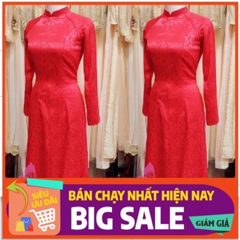 [ SALE 45% ] Áo Dài Gấm Tơ Tằm - Co Dãn - Bay Tà - Đủ Size - 1 Đổi 1