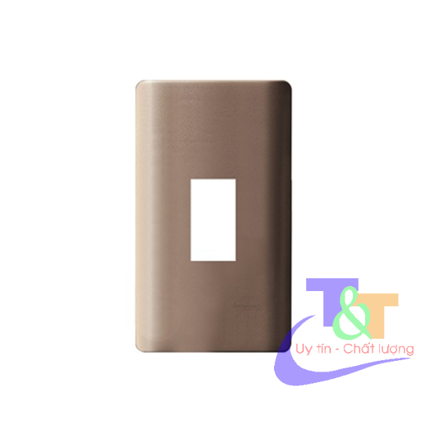 Mặt 1, 2,3 thiết bị Schneider màu đồng, trắng Zenlo A