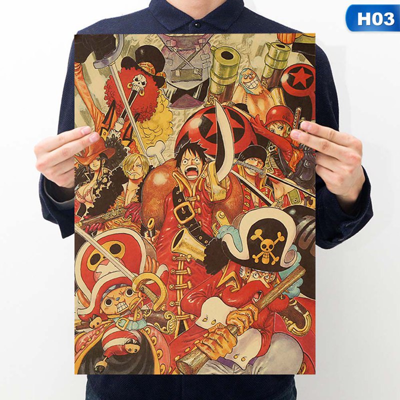Giấy dán tường hoạt hình One Piece 3D