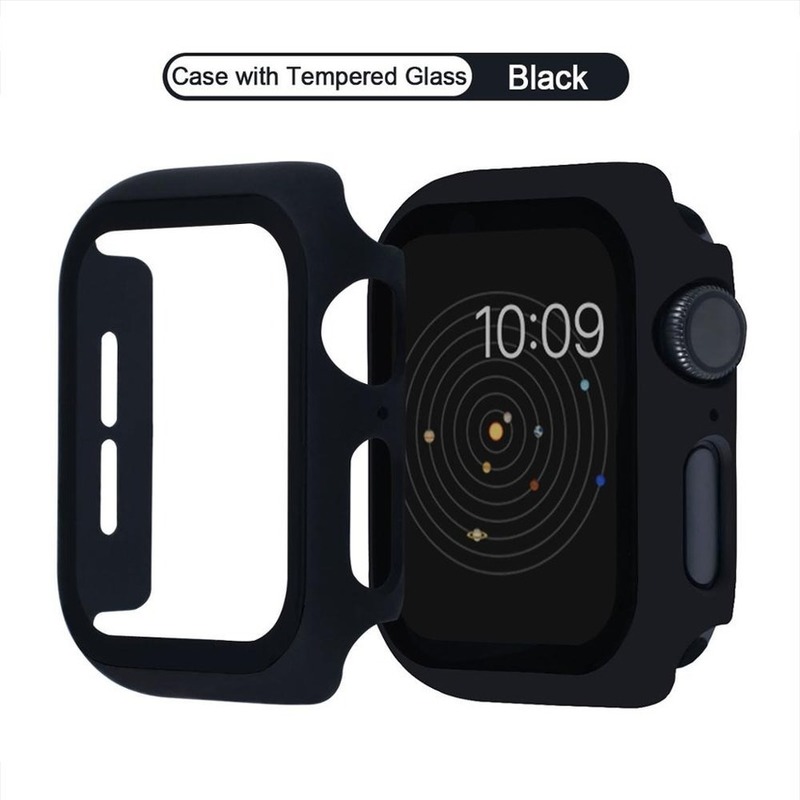 Ốp kính cường lực bảo vệ màn hình cho Iwatch 44mm 40mm 38mm 42mm 360