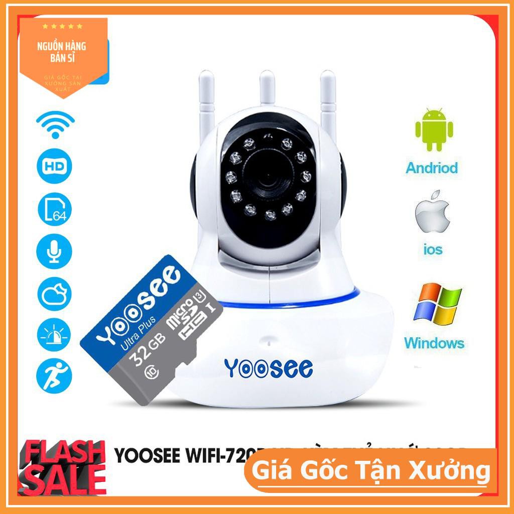 [Nguồn sỉ] Combo Camera Wifi IP YooSee Tiếng Việt Và Thẻ Nhớ 32Gb Yoosee Chuyên Dụng