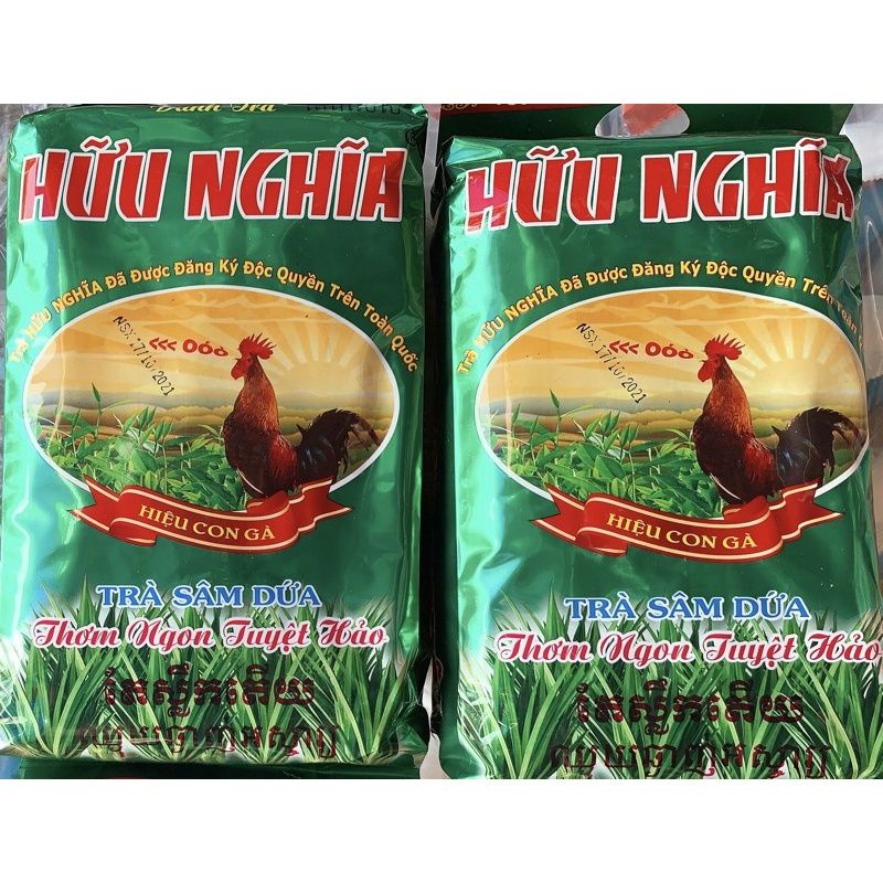 (5 gói tặng quà) 1 gói trà hữu nghĩa hiệu con gà gói lớn 250G đặc sản AN GIANG