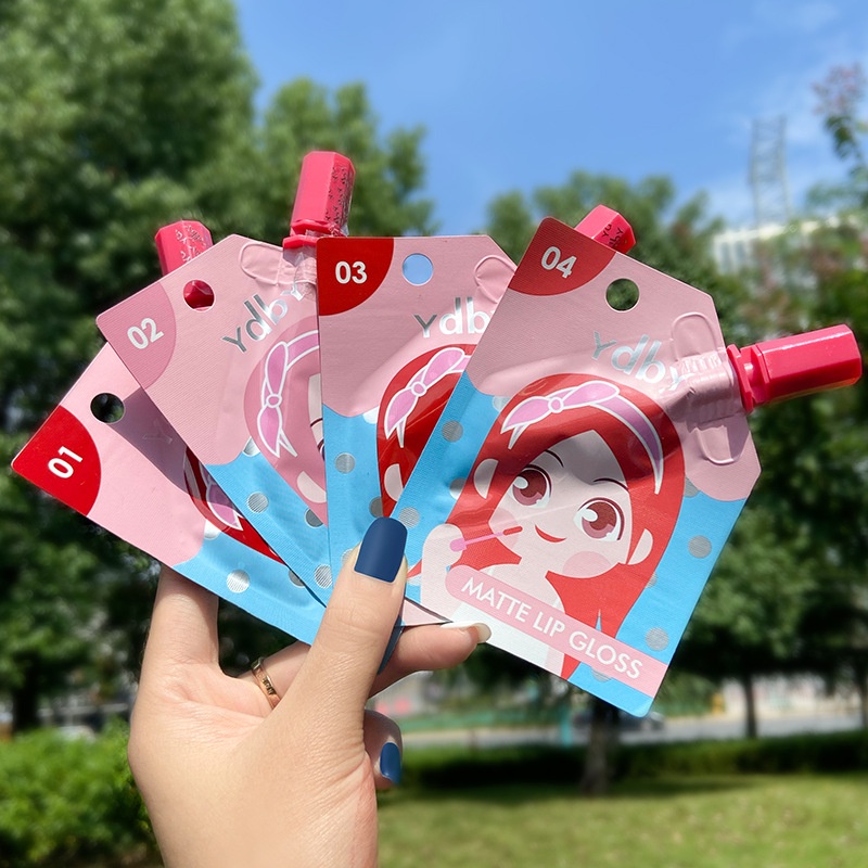 Son Môi Kiêm Mascara Dạng Lỏng Chống Thấm Nước Thiết Kế Vỏ Dễ Thương