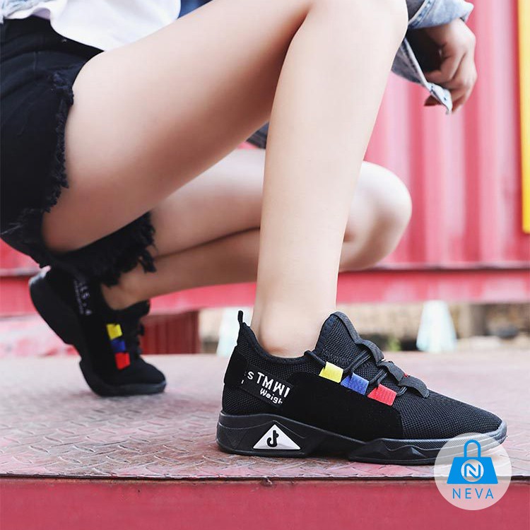 [ Mẫu Hot] Giày/ Sneaker nữ mix màu cá tính NEVA2540