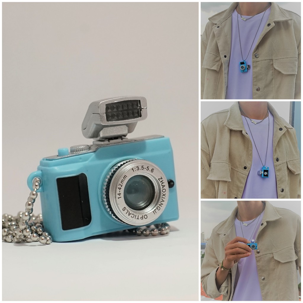 Dây Chuyền Máy Ảnh Mini Phát Sáng, Vòng cổ máy ảnh mini-  Dây Chuyền Unisex Cho Cả Nam Và Nữ