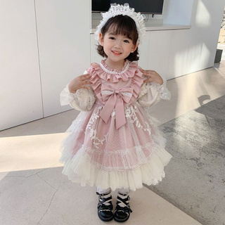 Đầm Công Chúa Phong Cách Lolita Thời Trang Xuân Thu Cho Bé Gái