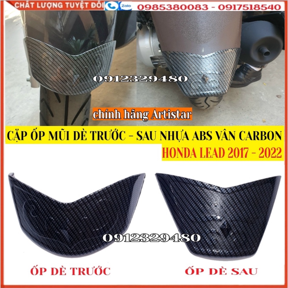 [Lead 2022 - Lead 2023] Cặp Ốp Mũi Dè Carbon Cho Honda Lead 2017-2023 sản phẩm chính hãng Artistar