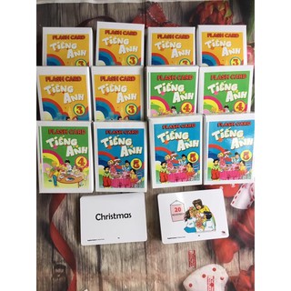 Flashcard tiếng Anh lớp 3-1 mặt- cán bóng.