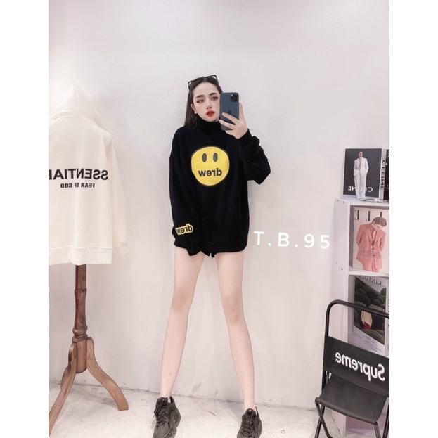 Áo nỉ mặt cười cổ lọ ms189 | BigBuy360 - bigbuy360.vn