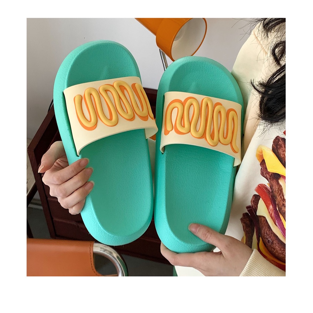 Dép quai ngang unisex đế dày thời thượng - US7543