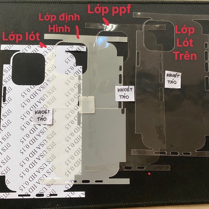 DỄ DÁN ppf bóng 4 lớp xịn cho 7plus đến 14promax có lớp định hình